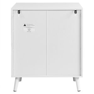 Scarpiera a Due Ante con Striscia LED USB, 24 Pulsanti Regolabili, Quattro Strati Interni in Policarbonato Realizzati in Materiale PP - Product Image 4
