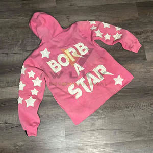 Hoodies brodés en coton mélangé pour usage extérieur, style décontracté, pour l'hiver, avec broderie effet vieilli - Product Image 6