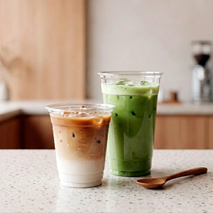 QUANG QUAN Disposable PP Single Wall Round <b>Cups</b> 12/16/24oz Transparent 95mm Lids for Coffee Milk Tea & Hot/Cold Beverages - Product Image 1