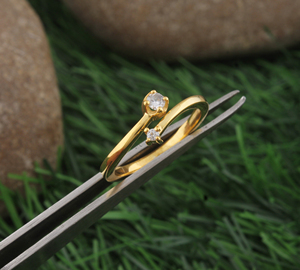 Eternity Wedding Band Glamorous Party Wear <b>Finger</b> <b>Ring</b> Premium Quality Gold Plated Fashion Accessories Alibaba Wholesale - Product Image 5