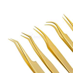 Pince à cils noire mate en acier inoxydable, pince d'isolation droite pour artistes professionnels en extensions de cils, accessoires de salon - Product Image 5