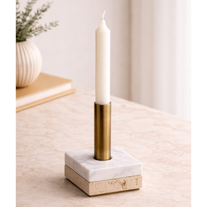 Handcrafted Marble and Brass Candle <b>Holder</b> Manufacturer and Exporter Supplying Luxury Home Decor to Global Wholesale - Product Image 5