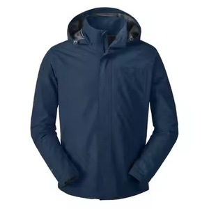 Veste matelassée coupe-vent à capuche pour homme, couleur unie, fermeture éclair, vêtement d'hiver décontracté, coque en polyester, coupe régulière - Product Image 1
