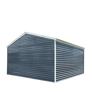 Abri de jardin métallique TMG MS2020 20FT x 20FT, hauteur 9FT, portes doubles avant, pignon 13FT, 400 pieds carrés, pour 2 voitures et abri de voiture - Product Image 5