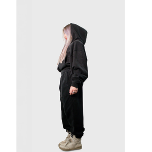 Heavyweight Fleece <b>Baggy</b> Sweatpants Crop Oversize Sweatshirts <b>Women</b> <b>Jogger</b> Fitness Wear Trouser Pajama Ladies Crop Tracksuits - Product Image 6