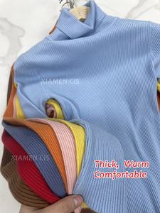 Usine de vente en <span class=keywords><strong>gros</strong></span> Hiver Printemps Dames Haut en tricot décontracté <span class=keywords><strong>Col</strong></span> <span class=keywords><strong>roulé</strong></span> doux et épais <span class=keywords><strong>Pull</strong></span> à <span class=keywords><strong>col</strong></span> haut <span class=keywords><strong>Pull</strong></span> pour femmes Tricots - Product Image 4