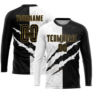 Maillot de football noir néon à rayures verticales effet glitch, kit de football sublimé, design Cyber Lime, respirant, uniforme de sport pour équipe - Product Image 2