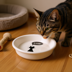Comedero de Cerámica Blanco para Gatos de 0.25L, 13 cm de Diámetro, Platos y Comederos para Mascotas - Product Image 3