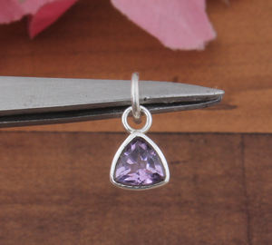 Collar con Colgante de Plata de Ley 925 Chapado en Platino Vintage con Amatista Natural, Joyería con Piedras Preciosas, Cadena, Piedra de Nacimiento de Noviembre, Unisex - Product Image 3