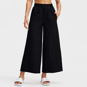 Pantalones de Vestir de Pierna Ancha para Mujer, Diseño Personalizado OEM ODM, Cintura Alta, Corte Holgado, Casuales, para Trabajo - Product Image 3