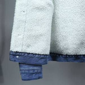 Veste en jean d'hiver pour homme, style décontracté, chaude et épaisse, avec col en fourrure, type bomber, vêtement d'extérieur - Product Image 5