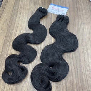 Cheveux vietnamiens traités, couleur noire, ondulés à la vapeur, super double drawn, prêts à être expédiés - Product Image 3