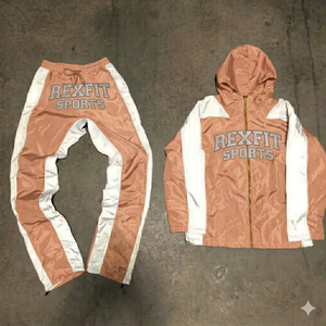 Custom Lightweight Windbreaker Suit Hooded Jacket and Athletic <b>Pants</b> Set Lightweight Sportswear Set For Men's REXFIT SPORTS - Product Image 1