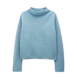 Dernier modèle de pull en mohair pour femmes tricoté en laine respirante pour l'hiver épais et chaud pull décontracté tricots pour femmes - Product Image 1