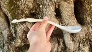 Cuchara de Cerámica Antigua, Cuchara Retro para Ramen, Cuchara de Cerámica de Estilo Nórdico para Hotel, Utensilio Redondo para Restaurante - Product Image 6