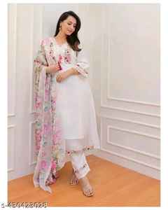 Kurti indio cosido pura viscosa bordado trabajo moda Kurtis para niñas Kurti conjunto para mujeres India - Product Image 6