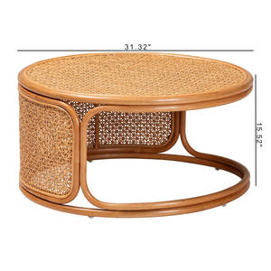 Mesa de centro de ratán miel Bohemia Diseño único elegante para su hogar - Product Image 5