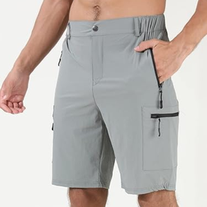 Shorts cargo de randonnée pour hommes, séchage rapide, tactiques, multi-poches, pour voyages et pêche - Product Image 1