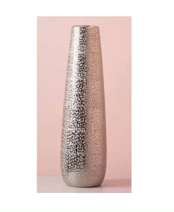 Vases à fleurs décoratifs en métal à prix promotionnels pour la maison et la décoration de table d'hôtel, couleur argent, grand vase à fleurs métallique - Product Image 1