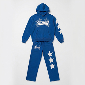 Conjunto de Sudadera con Capucha y Pantalones Deportivos de Algodón 100% Personalizados para Invierno, Sudadera con Estampado Gráfico Personalizado, Pantalones Deportivos con Estampado de Corazón, Ropa Deportiva Informal de Dos Piezas - Product Image 4