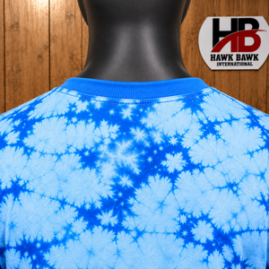 <b>Men</b> Casual Tee Crew Neck Tie Dye T-Shirt Custom Color Short Sleeve Relaxed Fit Regular Fit <b>Blue</b> Patterned Crew Neck Tee - Product Image 5