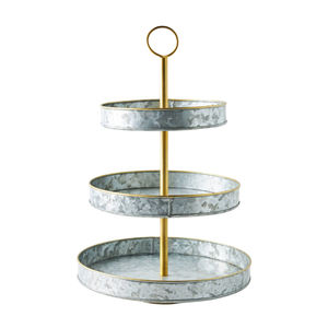 Soporte de Pastel de 2 Niveles con Diseño de Pétalos Dorados de Lujo, Bandeja Elegante de Metal para Servir Postres, Ideal para Bodas y Fiestas en Casa, al Mejor Precio - Product Image 5