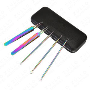 Kit de Herramientas para Eliminar Puntos Negros de Acero Inoxidable Rainbow, Aguja para Acné, Pinzas para Puntos Blancos, Cuidado Facial de la Piel, Precio al por Mayor - Product Image 4