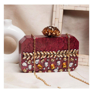 Creative Luxury Eco-Friendly Resin Clutch Bag Handmade Waterproof Women's Fashion Lining Sculpted Diamonds Art MODEL - Product Image 3