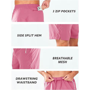 Pantalones Cortos Deportivos de Tela Ecológica para Hombre, Secado Rápido, Ligeros, Transpirables, Elásticos, Reciclados - Product Image 2