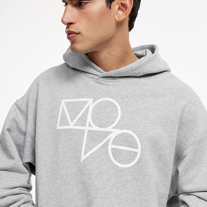 Sweat à capuche OEM personnalisé, pull-over uni en coton imprimé, sweat à capuche surdimensionné pour hommes - Product Image 6