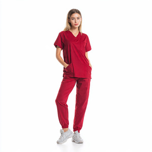 Conjunto de Uniformes Médicos para Mujer / Uniforme de Enfermería con Cuello en V - Uniforme de Entrenamiento para Hospitales - Product Image 3