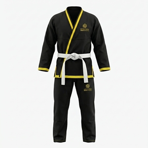 100% Cotton High Quality Judo Gi Uniform BJJ Brazilian Jiu Jitsu Suit Polyester Cotton Unisex Black Martial Arts Training Wear - Product Image 1