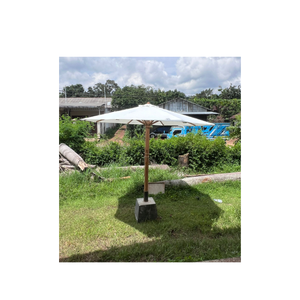 Parasol de jardin en teck écologique, couleur personnalisée, imperméable, pour patio, mobilier d'extérieur, avec protection UV - Product Image 3