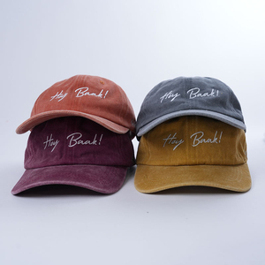 Nouveau design Hay Baak! Casquette de baseball en velours côtelé brodé unisexe réglable à 6 panneaux, style décontracté - Product Image 3