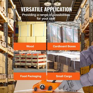 Kit di Imballaggio PP con 100 Sigilli Metallici, Tenditore e Sigillatore per Cinghie, Lunghezza 328 Piedi, per Imballaggio Pallet - Product Image 6