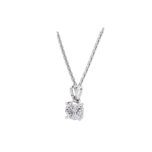 Pendentif solitaire classique Aarinya certifié IGI avec diamant rond, en or 18 carats, pendentif solitaire de luxe avec diamant rond taille brillant - Product Image 2