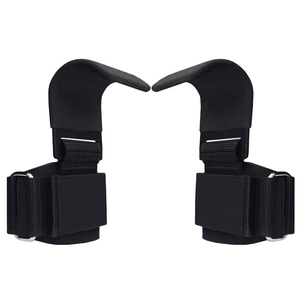 Ganchos de Alta Resistencia con Diseño Innovador y Personalizado, Antideslizantes, con Soporte para Muñeca, para Entrenamiento de Fisicoculturismo, Material de Neopreno, con OEM - Product Image 2