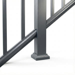 Profils en aluminium anodisés et thermolaqués pour rampes d'escalier et de balcon, série 6000, 6063 T5, pour la sécurité. - Product Image 1