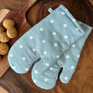 Factory Wholesale Pure Cotton Waterproof Diamond Quilted Wrist-Length Heat-Resistant <b>Gloves</b> for Household Kitchen Ovens - Product Image 1