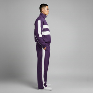 <b>Men</b> Nylon Running Tracksuit <b>Waterproof</b> Breathable Sportswear Zipper Side Pocket Custom OEM Wholesale Training <b>Suit</b> - Product Image 5