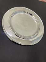 Assiette de Présentation en Laiton pour Mariages et Événements, Style Floral, Assiette Argentée de Haute Qualité, Assiettes Décoratives, Artisanat Métallique, Compatible Lave-Vaisselle
