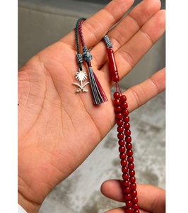 Rosario Islámico de Moda, Color Ámbar, 33 Cuentas de Acrílico, Borla de Aleación, para Devoción Religiosa - Product Image 1