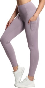 Pantalones de Yoga de Cintura Alta a la Moda para Mujer, Leggings Elásticos con Patrón Sólido para Entusiastas del Fitness con Estilo - Product Image 5