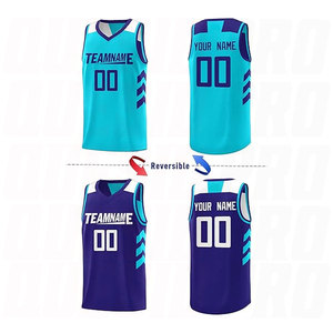 ชุดบาสเก็ตบอลเยาวชนแบบซับลิเมชั่นขายส่ง เสื้อบาสเก็ตบอลเปล่าแบบกลับด้านได้สั่งทำได้ ชุดกีฬาซับลิเมชั่น ชุดทีม - Product Image 2