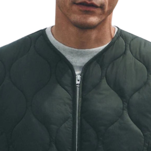 <b>Men</b> Olive Green Quilted <b>Vest</b> Lightweight Sleeveless Puffer Jacket Full Zip Padded Gilet Casual Outdoor Winter Bodywarmer for <b>Men</b> - Product Image 5