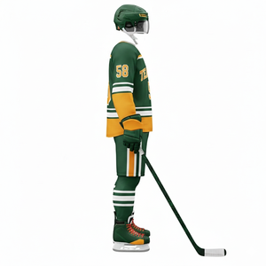 Uniforme de Hockey sobre Hielo OEM en Oferta |   Camiseta de Hockey con Logotipo Personalizado, 100% Poliéster, Transpirable e Impresa |   Ropa Deportiva Unisex para Equipos - Product Image 5