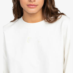 Top Corto de Manga Larga para Mujer, Color Liso, Hecho de Algodón y Poliéster, Artículo Nuevo en Línea, Precio Bajo - Product Image 3