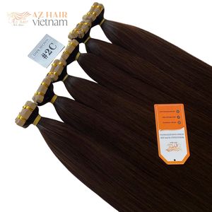 Venta al por mayor 100% Virgen vietnamita Remy Extensiones de cabello humano recto de alta calidad sola trama cinta de pelo 100g envío rápido - Product Image 2