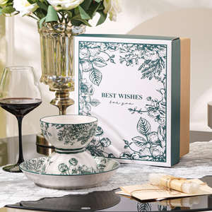 Ensembles de vaisselle en céramique de style moderne avec décorations colorées sur glaçure, écologiques, durables et sûrs pour les restaurants - Product Image 1