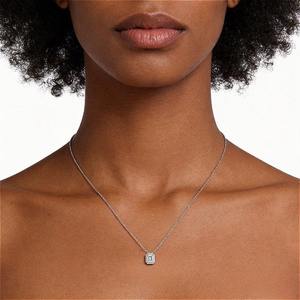 Collier pour femme en or blanc 14 carats plaqué or, serti de diamants ronds brillants cultivés en laboratoire, certifié IGI, style classique, idéal pour un cadeau - Product Image 4
